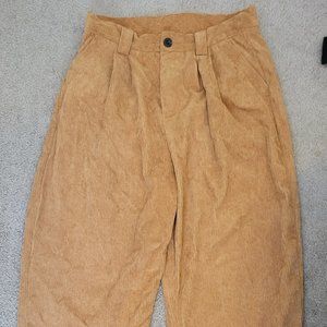 Romwe Light Brown Corduroy Pants Size Large